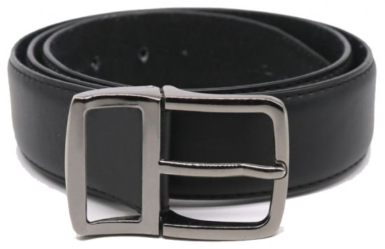 D555 Ashton Leather Belt Black, 3,5cm - Övek - Nagyméretű Övek W40-W70/2XL-8XL
