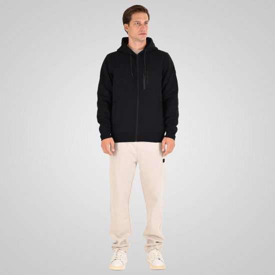 Double Outfitters MTOP-1160 Cipzáras kapucnis pulóver Fekete - Pulóverek & kapucnis pulóverek - Pulóverek & Kapucnis pulóver 2XL-12XL