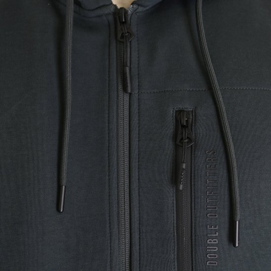 Double Outfitters MTOP-1160 Cipzáras kapucnis pulóver Sötétzöld - Pulóverek & kapucnis pulóverek - Pulóverek & Kapucnis pulóver 2XL-12XL