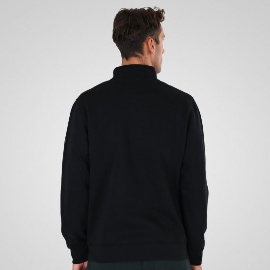 Double Outfitters MTOP-1163 Félcipzáras pulóver Fekete - Pulóverek & kapucnis pulóverek - Pulóverek & Kapucnis pulóver 2XL-12XL
