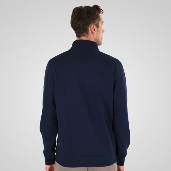 Double Outfitters MTOP-1163 Félcipzáras pulóver Tengerészkék - Pulóverek & kapucnis pulóverek - Pulóverek & Kapucnis pulóver 2XL-12XL