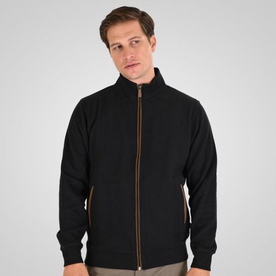Double Outfitters SEL-1168 Cipzáras pulóver Fekete - Pulóverek & kapucnis pulóverek - Pulóverek & Kapucnis pulóver 2XL-12XL