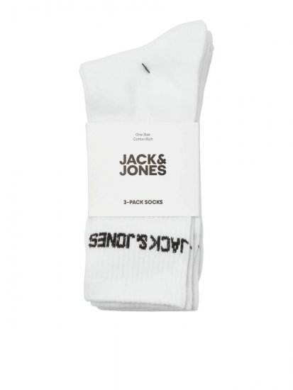 Jack & Jones Melvin Teniszzoknik Fehér 3-pack - Alsónemű & strandruhák - Nagyméretű Alsónemű 2XL-8XL