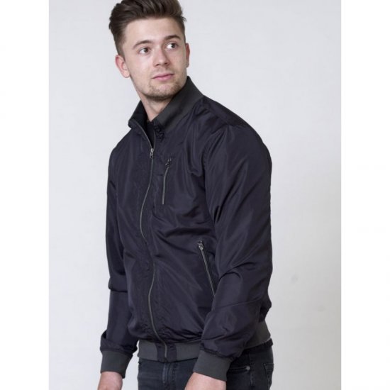 D555 Terron Bomber Jacket Black - Kabátok - Nagyméretű Kabátok - 2XL-8XL