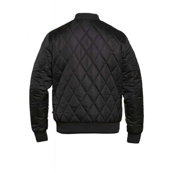 D555 Skipton Quilted Bomber Jacket Black - Kabátok - Nagyméretű Kabátok - 2XL-8XL