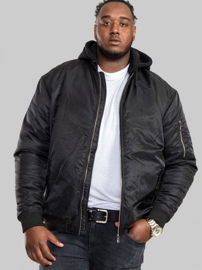 D555 Poppleford Bomber Jacket With Detachable Fleece Hood - Kabátok - Nagyméretű Kabátok - 2XL-8XL