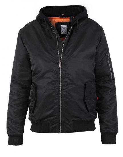 D555 Poppleford Bomber Jacket With Detachable Fleece Hood - Kabátok - Nagyméretű Kabátok - 2XL-8XL