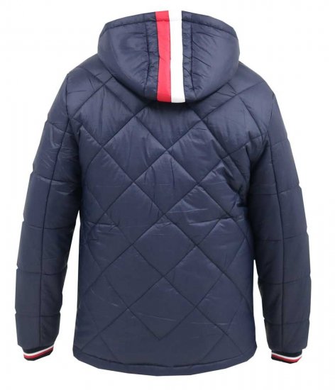 D555 Angus Diamond Quilted Puffer Jacket Navy - Kabátok - Nagyméretű Kabátok - 2XL-8XL