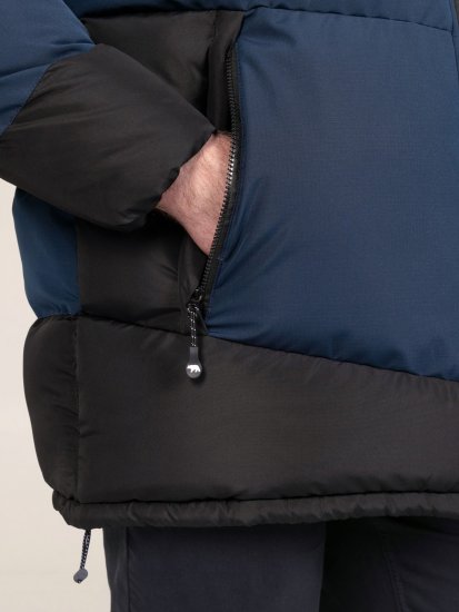 D555 Hank Ripstop Contrast Panelled Padded Hooded Jacket Tengerészkék - Kabátok - Nagyméretű Kabátok - 2XL-8XL