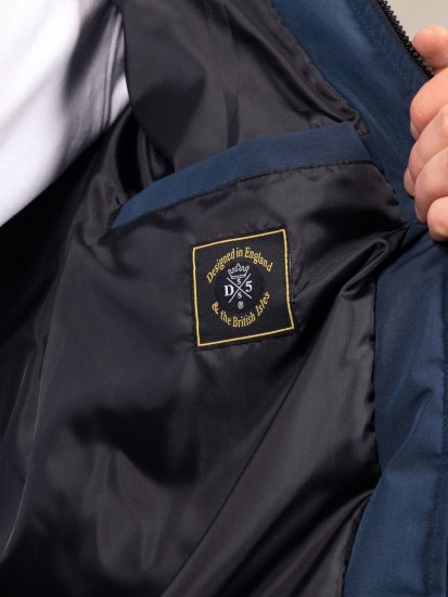 D555 Hank Ripstop Contrast Panelled Padded Hooded Jacket Tengerészkék - Kabátok - Nagyméretű Kabátok - 2XL-8XL