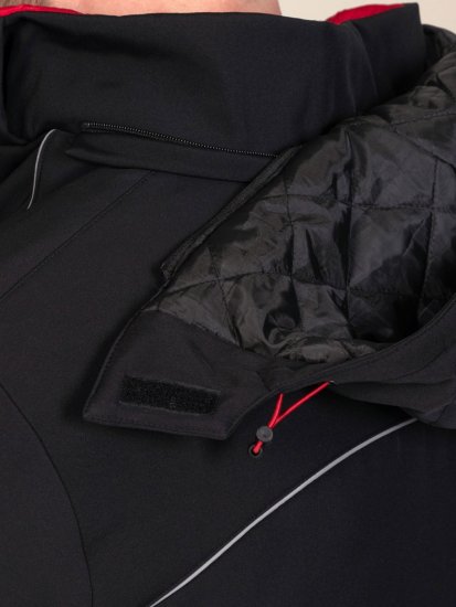 D555 Jamie Soft Shell Detachable Hood Padded Jacket Fekete - Kabátok - Nagyméretű Kabátok - 2XL-8XL