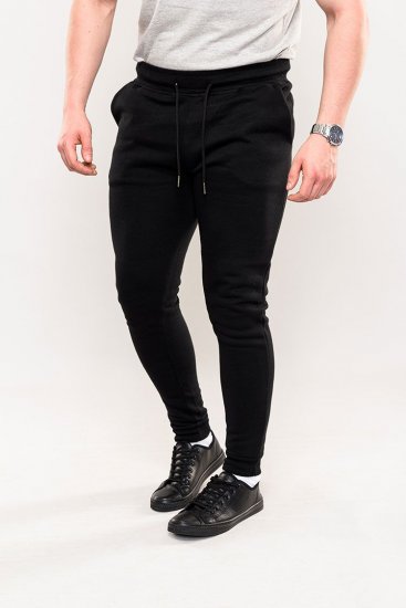 D555 Brandon Sweatpants with Tapered leg Black - Melegítőnadrág & rövidnadrág - Melegítőnadrág & Melegítő Rövidnadrág 2XL-12XL