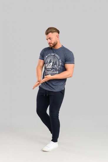 D555 Brandon Sweatpants with Tapered leg Navy - Melegítőnadrág & rövidnadrág - Melegítőnadrág & Melegítő Rövidnadrág 2XL-12XL