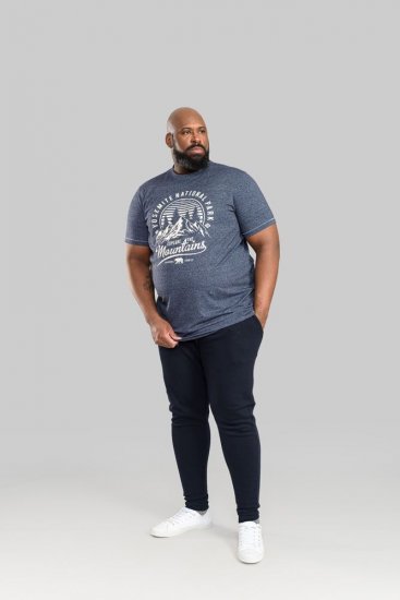 D555 Brandon Sweatpants with Tapered leg Navy - Melegítőnadrág & rövidnadrág - Melegítőnadrág & Melegítő Rövidnadrág 2XL-12XL