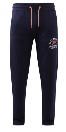 D555 Chilworth Open Hem Jogger Navy - Melegítőnadrág & rövidnadrág - Melegítőnadrág & Melegítő Rövidnadrág 2XL-12XL