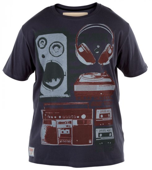 D555 Music T-shirt - Pólók - Nagyméretű pólók - 2XL-14XL