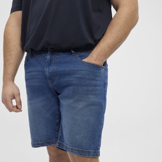 North Latitude 51336 denim rövidnadrág kék - Rövidnadrág - Nagyméretű Rövidnadrág W40-W60