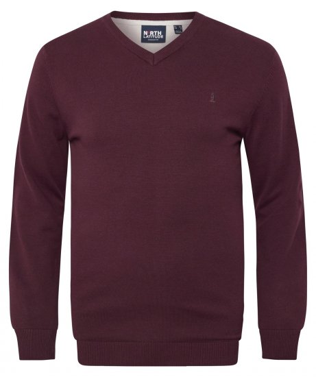 North Latitude 53133 V-Neck Knit Piros - Pulóverek & kapucnis pulóverek - Pulóverek & Kapucnis pulóver 2XL-12XL