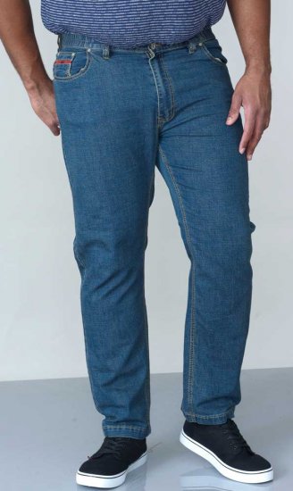 Duke Bailey Relaxed Comfort Fit Stretch Jeans With Elasticated Waist Stonewash - Farmer & nadrág - Farmer és nadrág - W40-W70