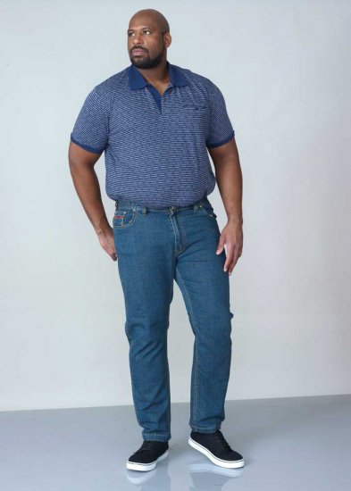 Duke Bailey Relaxed Comfort Fit Stretch Jeans With Elasticated Waist Stonewash - Farmer & nadrág - Farmer és nadrág - W40-W70