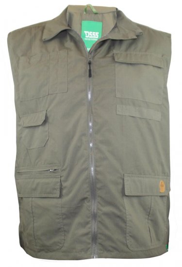 D555 Jake Vest Khaki - Kabátok - Nagyméretű Kabátok - 2XL-8XL