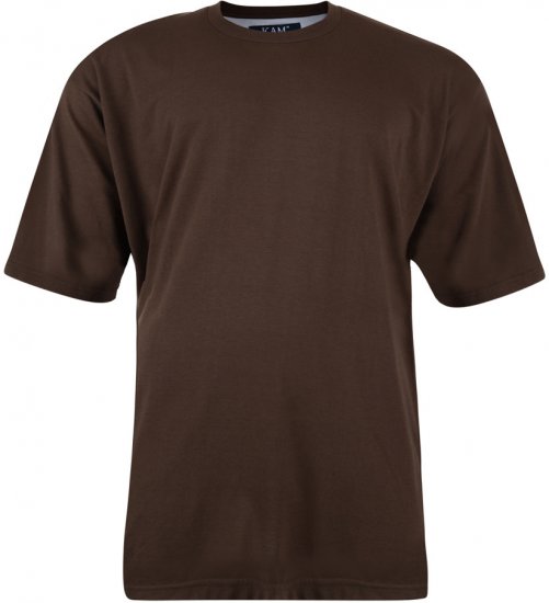 Kam Jeans T-shirt Brown - Pólók - Nagyméretű pólók - 2XL-14XL