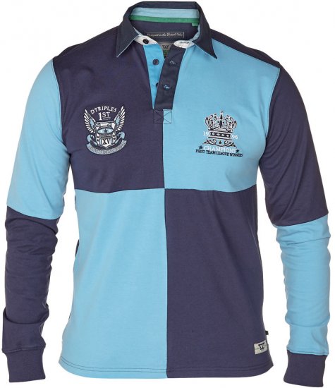 D555 Rico Navy-Blue - Pólóingek - Galléros Pólók 2XL-8XL - Pólóingek 2XL-8XL