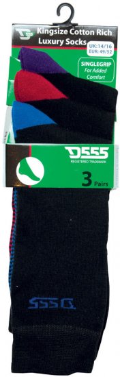 D555 Paulo Socks 3-pack - Alsónemű & Strandruhák - Nagyméretű Alsónemű 2XL-8XL