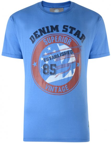 Kam Jeans Star 2-pack T-shirt Navy/Denim - Pólók - Nagyméretű pólók - 2XL-14XL