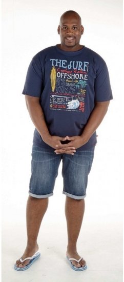 D555 Jordan T-shirt Navy - Pólók - Nagyméretű pólók - 2XL-14XL