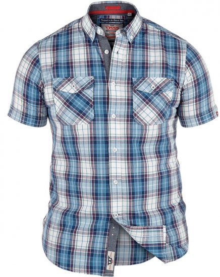 D555 Everett Twin Pocket Short Sleeve Shirt - Ingek - Ingek 2XL-10XL