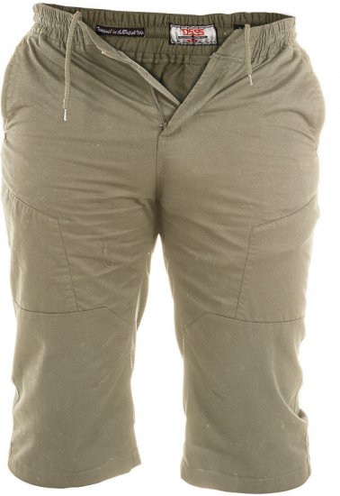 D555 Jefferson Long Length Cotton Short Khaki - Rövidnadrág - Nagyméretű Rövidnadrág W40-W60