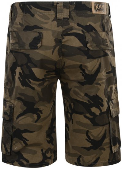 Kam Jeans Cargo Twill Camo Shorts - Rövidnadrág - Nagyméretű Rövidnadrág W40-W60