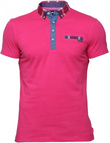 Mish Mash Polo Vinny Pink - Pólóingek - Galléros Pólók 2XL-8XL - Pólóingek 2XL-8XL