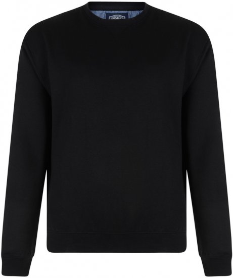 Kam Jeans Sweatshirt Black - Pulóverek & kapucnis pulóverek - Pulóverek & Kapucnis pulóver 2XL-12XL
