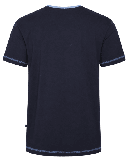 Kam Jeans 5780 Cut And Sew Panel T-Shirt Navy - Pólók - Nagyméretű pólók - 2XL-14XL