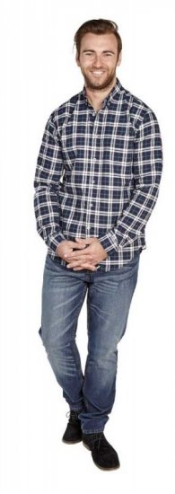 D555 Carter Check Shirt Navy-Green - Ingek - Ingek 2XL-10XL