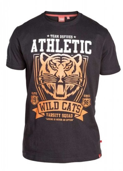 D555 STACY "Wild Cats" T-Shirt Black - Pólók - Nagyméretű pólók - 2XL-14XL