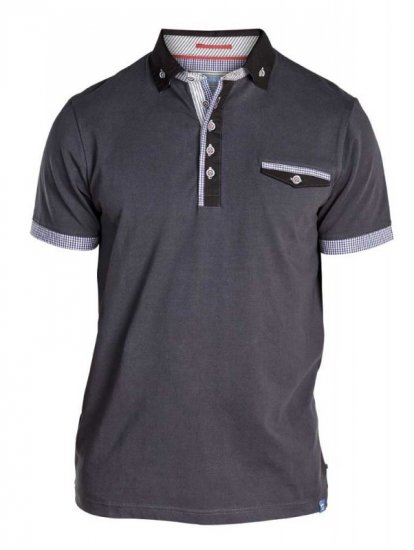 D555 Roland Short Sleeve Polo Shirt Black - Ingek - Ingek 2XL-10XL