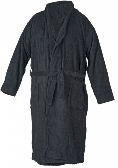 Abraxas Bathrobe 100% Cotton Black - Alsónemű & strandruhák - Nagyméretű Alsónemű 2XL-8XL