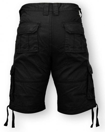 D555 Jarrod Cargo Short Black - Rövidnadrág - Nagyméretű Rövidnadrág W40-W60
