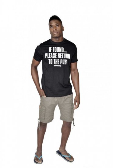 D555 SIMON 'Return To The Pub' Crew Neck T-Shirt Black - Pólók - Nagyméretű pólók - 2XL-14XL