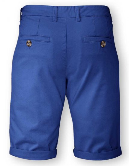 D555 COLTEN Stretch Cotton Chino Shorts Blue - Rövidnadrág - Nagyméretű Rövidnadrág W40-W60
