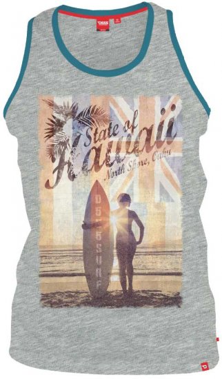 D555 CYRUS-Hawaii Fit Vest Grey - Pólók - Nagyméretű pólók - 2XL-14XL