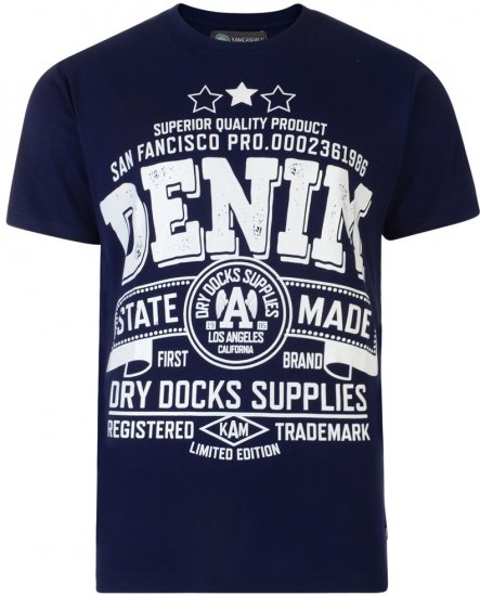 Kam Jeans San Francisco State 2-pack T-shirt - Pólók - Nagyméretű pólók - 2XL-14XL
