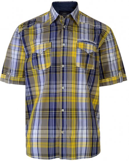 Kam Jeans Short Sleeve Check Shirt Berry - Ingek - Ingek 2XL-10XL