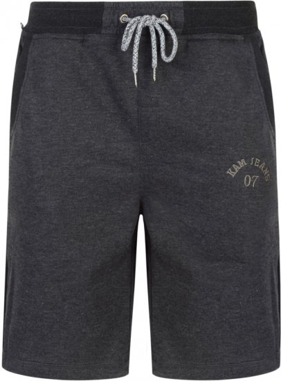 Kam Jeans Sweat Jog Shorts Charcoal - Rövidnadrág - Nagyméretű Rövidnadrág W40-W60