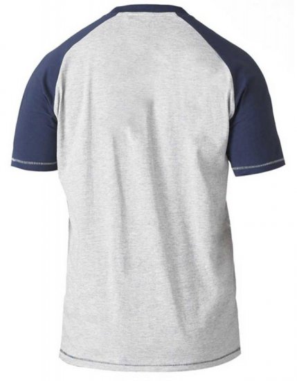 D555 HIRALDO T-Shirt Grey/Navy - Pólók - Nagyméretű pólók - 2XL-14XL