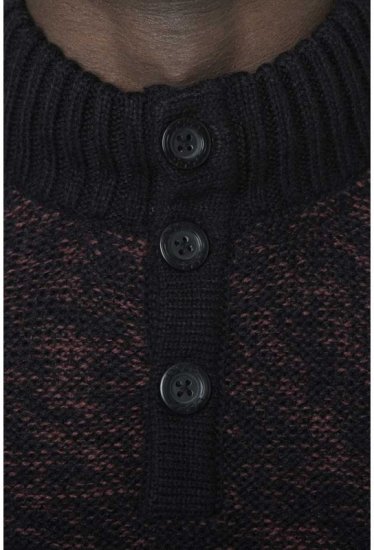 D555 MARSDEN Neck Sweater Black/Red - Pulóverek & kapucnis pulóverek - Pulóverek & Kapucnis pulóver 2XL-12XL