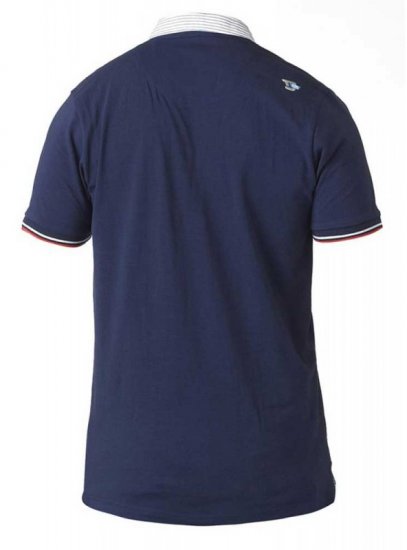 D555 GARFIELD Short Sleeve Stretch Polo Shirt Navy - Pólóingek - Galléros Pólók 2XL-8XL - Pólóingek 2XL-8XL